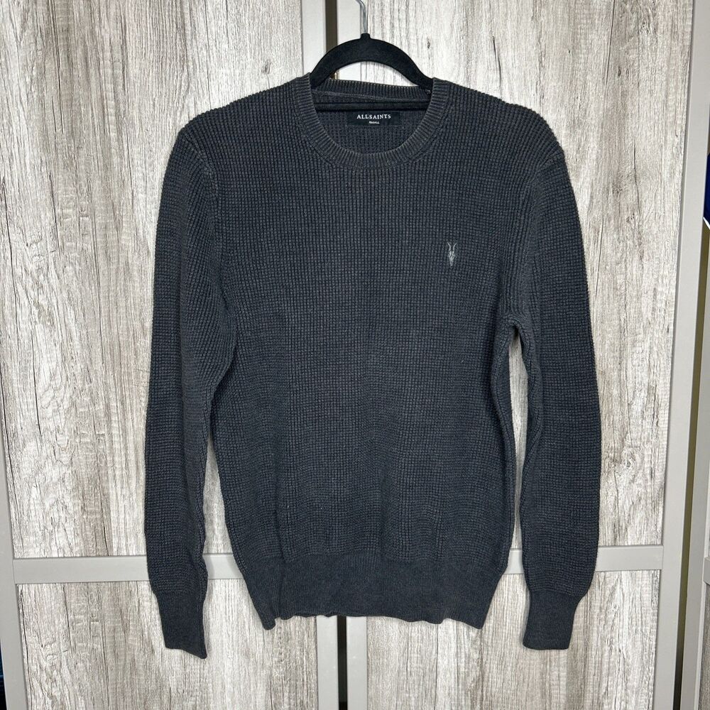 All Saints Dark Gray Crewneck Sweater